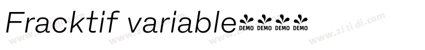 Fracktif variable字体转换